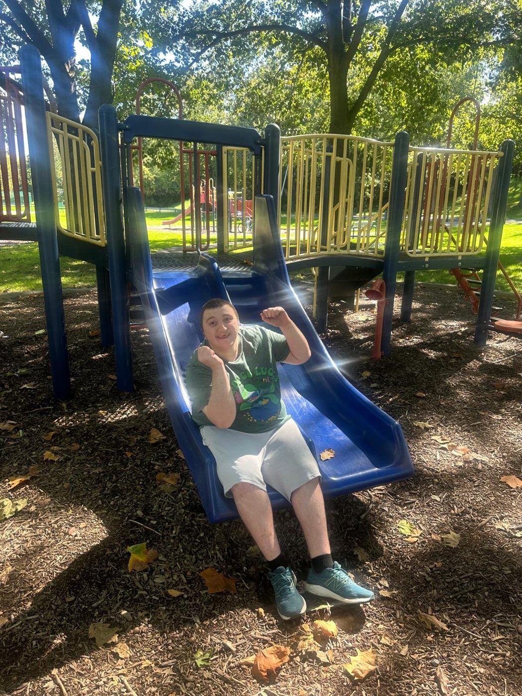 Enjoying a visit to the park