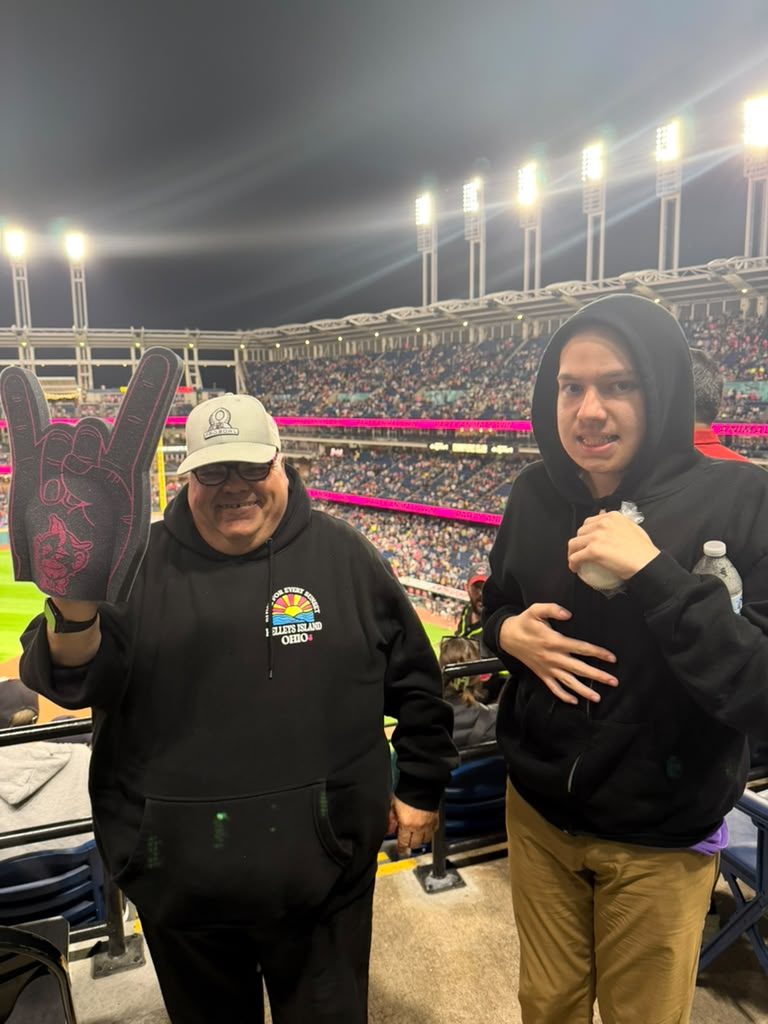 Taking in the stadium atmosphere